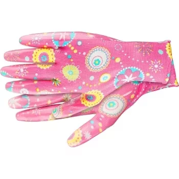 Перчатки садовые из полиэстера с нитриловым обливом, красные, M PALISAD 67746 купить в Нефтеюганске