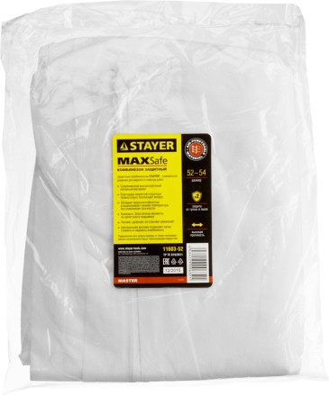 Комбинезон STAYER &quot;MASTER&quot; защитный из спанбонда, 52-54 размер 11603-52 купить в Нефтеюганске