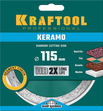 Диски алмазные отрезные для УШМ KERAMO 36684-115 купить в Нефтеюганске