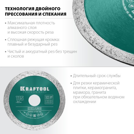 Диски алмазные отрезные для УШМ KERAMO 36684-115 купить в Нефтеюганске