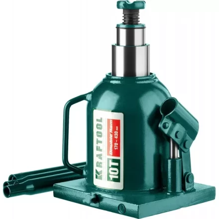 Домкрат гидравлический бутылочный &quot;Double Ram&quot;, сварной, телескопический, 10т, 170-430мм, KRAFTOOL 43463-10 43463-10 купить в Нефтеюганске