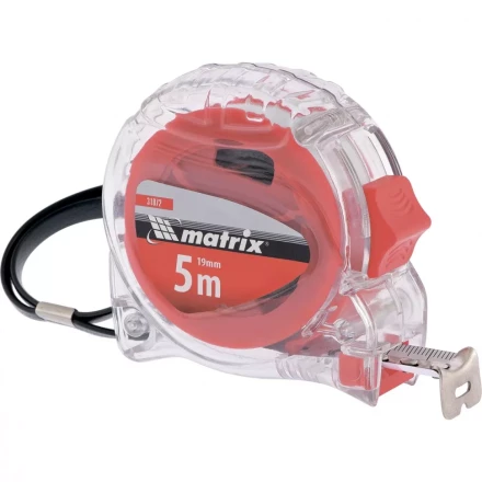 Рулетка Crystal 5 м х 25 мм корпус из поликарбоната Matrix 31073 купить в Нефтеюганске