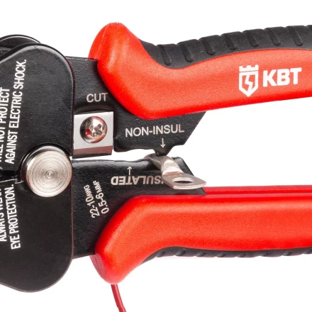 Полуавтоматический стриппер КВТ WS-03 для снятия изоляции с проводов 0.5–6.0 мм с функцией опрессовки и модулем резки CutPro (101542) купить в Нефтеюганске