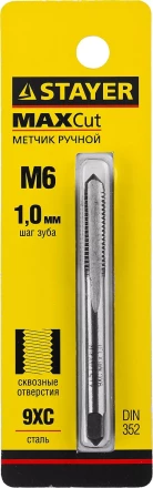 Метчик STAYER &quot;MASTER&quot; одинарный, для сквозных отверстий, сталь 9ХС, М6х1,0 28020-06-1.0 купить в Нефтеюганске