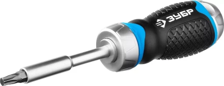 Набор ЗУБР &quot;ПРОФЕССИОНАЛ&quot;: Отвертка реверсив с двухкомп рукоят, насадки, CrMo, рукоят с отсеком для хранения бит, 24 предмета 25353-H24 купить в Нефтеюганске