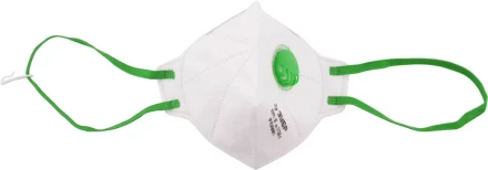 Полумаска фильтрующая ЗУБР &quot;МАСТЕР&quot; плоская, с клапаном, многослойная, класс защиты FFP2 11166-2 купить в Нефтеюганске