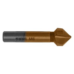 Зенковка конусная под М8, HSS, по металлу, цилиндрический хвостовик Denzel 72308