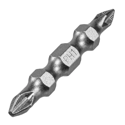 Бита двухсторонняя, PH2-PH1 х 45 мм, сталь S2, 10 шт. Denzel 11674 купить в Нефтеюганске