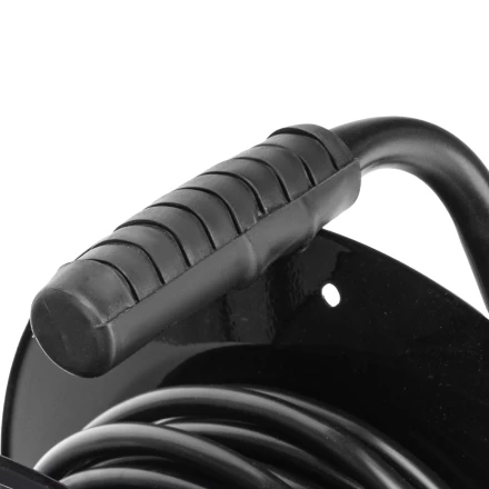 Удлинитель силовой Сибртех 20 м, 16А, тип УХз16, ПВС 3 x 2.5 мм, на стальной катушке, 4 розетки  95872 купить в Нефтеюганске