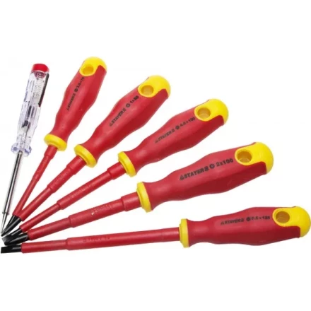 Набор STAYER &quot;PROFI&quot; &quot;ELECTRO&quot;: Отвертки диэлектрические, тестер, 100-250В, Cr-V, 6шт 25145-H6_z01 купить в Нефтеюганске