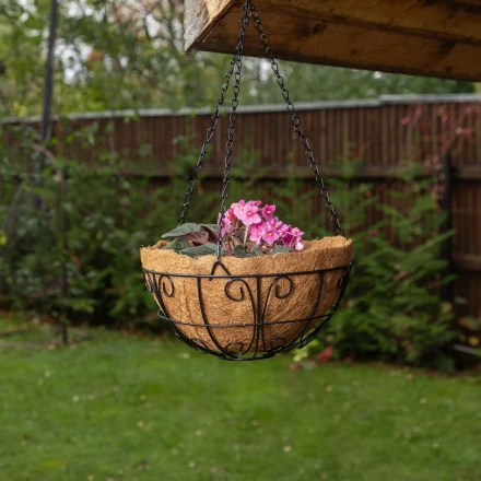 Кашпо подвесное с декором, с кокосовой корзиной, диаметр, 30 см Palisad 690108 купить в Нефтеюганске