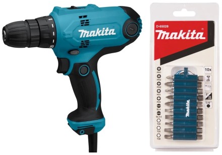 Дрель-шуруповёрт Makita DF0300X3 сетевая купить в Нефтеюганске