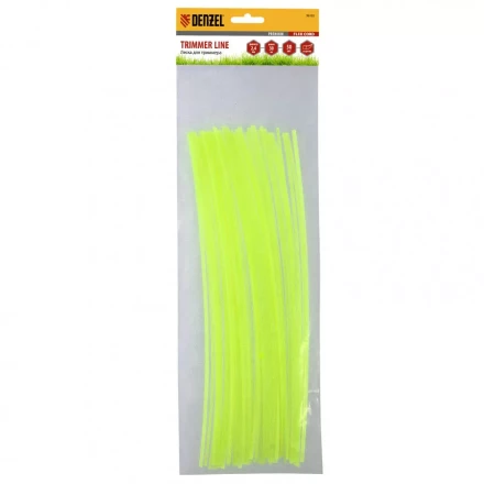 Леска для триммера квадратная нарезанная 2,4мм х 30 см 50 шт Flex cord Denzel 96103 купить в Нефтеюганске