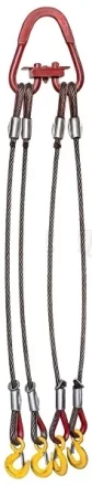 Строп канатный четырехветвевой 4СК 4 т L=3 м Звено РТ-3 с кч din 2.0 т опрессовка купить в Нефтеюганске