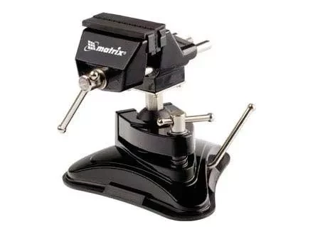 Тиски настольные,резиновая вакуумная присоска,шарнирный механизм,ширина рабочих губок 70 мм  MATRIX 18506 купить в Нефтеюганске