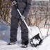 Лопата для уборки снега пластиковая, 470х350х1340 мм, алюминиевый черенок, Россия, Сибртех 61662 купить в Нефтеюганске
