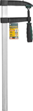 Струбцина, KRAFTOOL 32011-120-500, тип &quot;F&quot;, DIN 5117, двухкомпонентная ручка, 120х500мм 32011-120-500 купить в Нефтеюганске