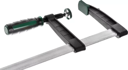 Струбцина, KRAFTOOL 32011-120-500, тип &quot;F&quot;, DIN 5117, двухкомпонентная ручка, 120х500мм 32011-120-500 купить в Нефтеюганске