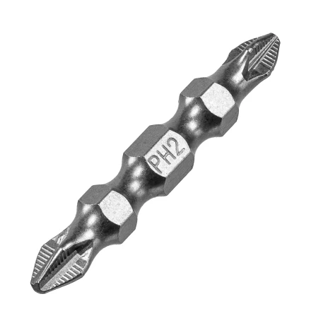 Бита двухсторонняя, PH2-PZ2 х 45 мм, сталь S2, 10 шт. Denzel 11675 купить в Нефтеюганске