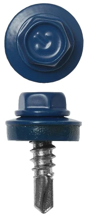 Саморезы ЗУБР &quot;ПРОФЕССИОНАЛ&quot; окраш., RAL 5005 синий насыщен., для крепл. кров. матер. к металл. констр., 5.5x25мм, 1800шт 4-300310-55-025-5005 купить в Нефтеюганске