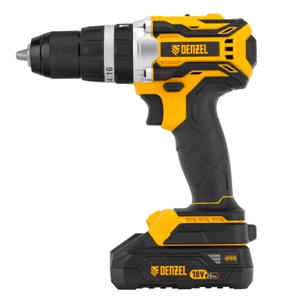 Дрель-шуруповерт аккумуляторная ударная бесщет Denzel CIDB-18-02, Li-Ion, 18 В 26145 купить в Нефтеюганске