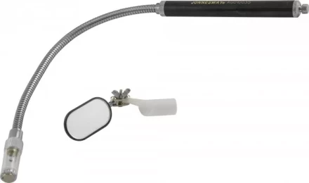 Телескопическое зеркало 25х50мм гибкое  прямоугольное с магнитом  подсветка  AG010035 Jonnesway 47021 купить в Нефтеюганске