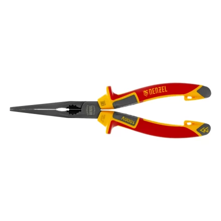 Длинногубцы прямые Denzel 17305, диэлектрические рукоятки до 1000 В, трехкомпонентные рукоятки, 205мм купить в Нефтеюганске