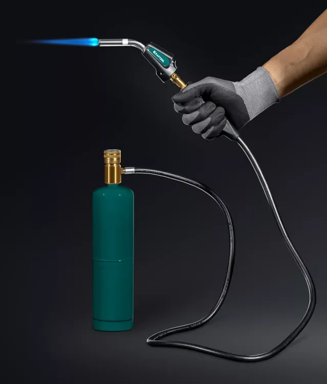Blue Fire KS-8000  горелка для МАПП / MAPP газа,  с пъезоподжигом, на баллон c резьбовым соединением US 1, 2000°C 55512 купить в Нефтеюганске
