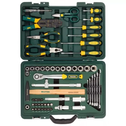 Набор KRAFTOOL &quot;INDUSTRIE&quot; Слесарно-монтажный инструмент, 59 предметов 27977-H59 купить в Нефтеюганске