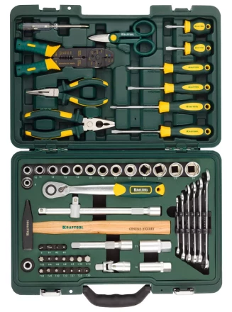 Набор KRAFTOOL &quot;INDUSTRIE&quot; Слесарно-монтажный инструмент, 59 предметов 27977-H59 купить в Нефтеюганске