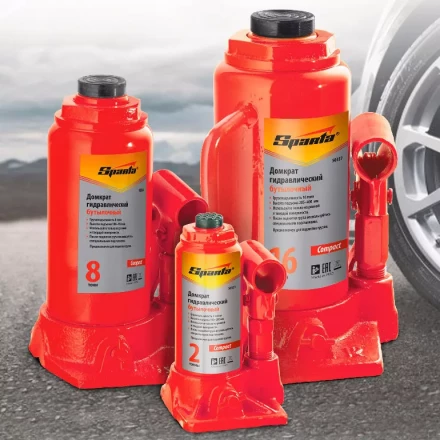 Домкрат гидравлический бутылочный 3т h подъема 180-320 мм  SPARTA Compact 50332 купить в Нефтеюганске