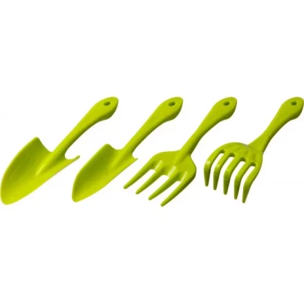 Набор садовый РОСТОК пластиковый, 4 предмета: Вилка, грабельки, 2 совка 421429-H4 купить в Нефтеюганске