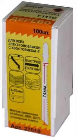 Пилка для электролобзика T111 C HCS 1шт/100 27010 купить в Нефтеюганске