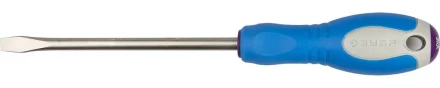 Отвертка ЗУБР, Cr-V сталь, трехкомпонентная рукоятка, цветовая индикация типа шлица, SL, 8,0x150мм 25251-8.0-150 купить в Нефтеюганске