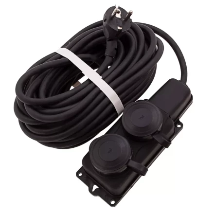 Удлинитель силовой 10 м, 16А, тип УХз16, КГ 3 x 1.5 мм, 2 розетки, Россия Сибртех 95881 купить в Нефтеюганске