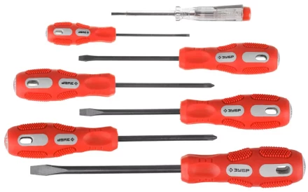 Набор отверток ЗУБР &quot;МАСТЕР&quot;, хром-ванадиевая сталь, эргономичная трехкомпонентная рукоятка, 7шт 25235-H7 купить в Нефтеюганске