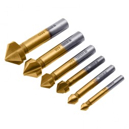 Набор зенковок Denzel 72313, HSS, M3-M10, 6 шт, металл. кейс