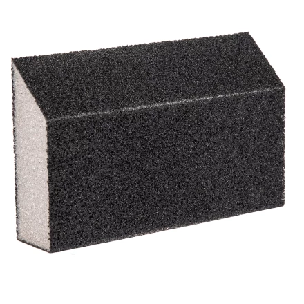 Губка для шлифования, 125 х 75 х 25 мм, трапеция, средняя жесткость, P 100 Сибртех 757307 купить в Нефтеюганске