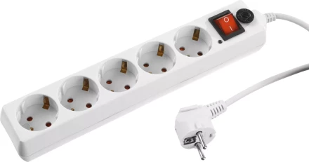 Сетевой фильтр STAYER "MASTER" электрический, 5 гнезд, макс. мощн. 2200 Вт, 5м 55066-5 купить в Нефтеюганске