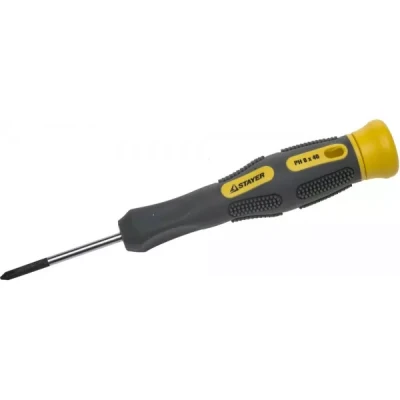 Отвертка STAYER "PROFESSIONAL" "MAX-GRIP" для точн работ, Cr-V, двухкомп рукоятка, магнит наконечник, PH №0x40мм 25826-0-040 G