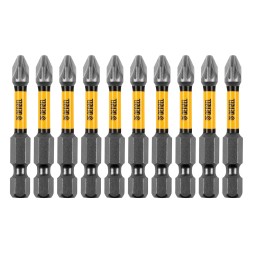 Бита IMPACT, PZ2x50 мм, лазерная обработка шлица, сталь S2, 10 шт., Е 6,3 Denzel 11692