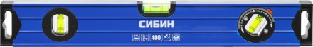 Уровень СИБИН коробчатый усиленный, утолщенный профиль, 2 фрезерованные поверхности, 3 противоударных ампулы (1 поворотная на 360 град), 4 34609-040 купить в Нефтеюганске
