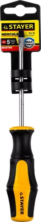 Отвертка STAYER &quot;MASTER&quot; &quot;HERCULES&quot;, Сr-V, противоскользящая рукоятка, SL5,0x100мм 25051-05-10_z02 купить в Нефтеюганске