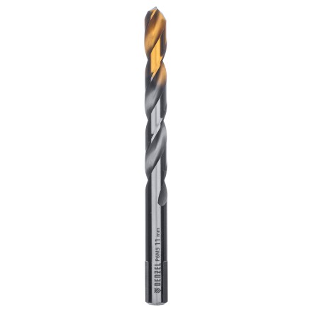 Сверло спиральное по металлу Denzel, 11 x 142 мм, Р6М5, Golden Tip, 718243 купить в Нефтеюганске
