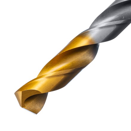 Сверло спиральное по металлу Denzel, 11 x 142 мм, Р6М5, Golden Tip, 718243 купить в Нефтеюганске