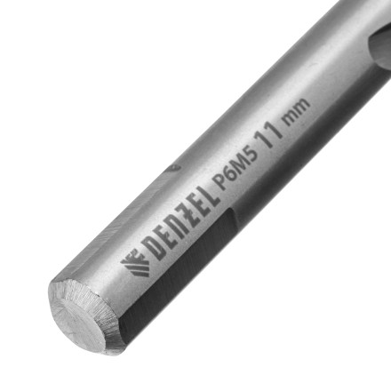 Сверло спиральное по металлу Denzel, 11 x 142 мм, Р6М5, Golden Tip, 718243 купить в Нефтеюганске