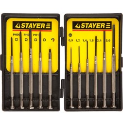 STAYER &quot;MASTER&quot;. Набор: Отвертки часовые для особо точных работ, с цельнометаллическими рукоятками 2560-H11_z01