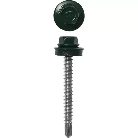 Саморезы ЗУБР окраш., RAL 6005 зелен. насыщен., для крепл. кров. матер. к дерев. обреш., 4.8x80мм, 140шт 4-300315-48-080-6005 купить в Нефтеюганске