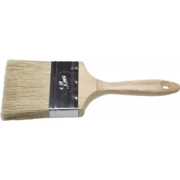 Кисть плоская STAYER "UNIVERSAL-LUX", светлая натуральная щетина, деревянная ручка, 100мм 01053-100