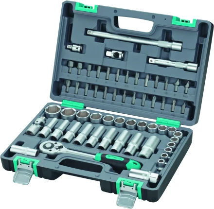 Набор инструментов 1/2  CrV пластиковый кейс 60  предметов STELS 14103 купить в Нефтеюганске